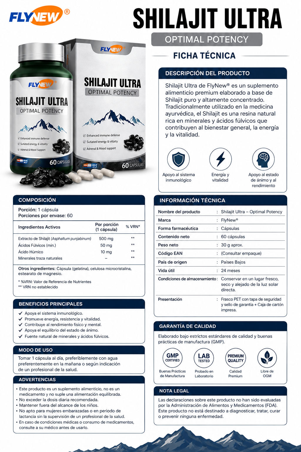 SHILAJIT ULTRA 60CP ORIGINAL®